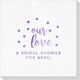 Confetti Dots Our Love Deville Napkins Image 2 of 3